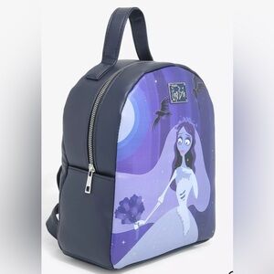 Corpse Bride Emily Mini Backpack Tim Burton Purple and Navy NWOT